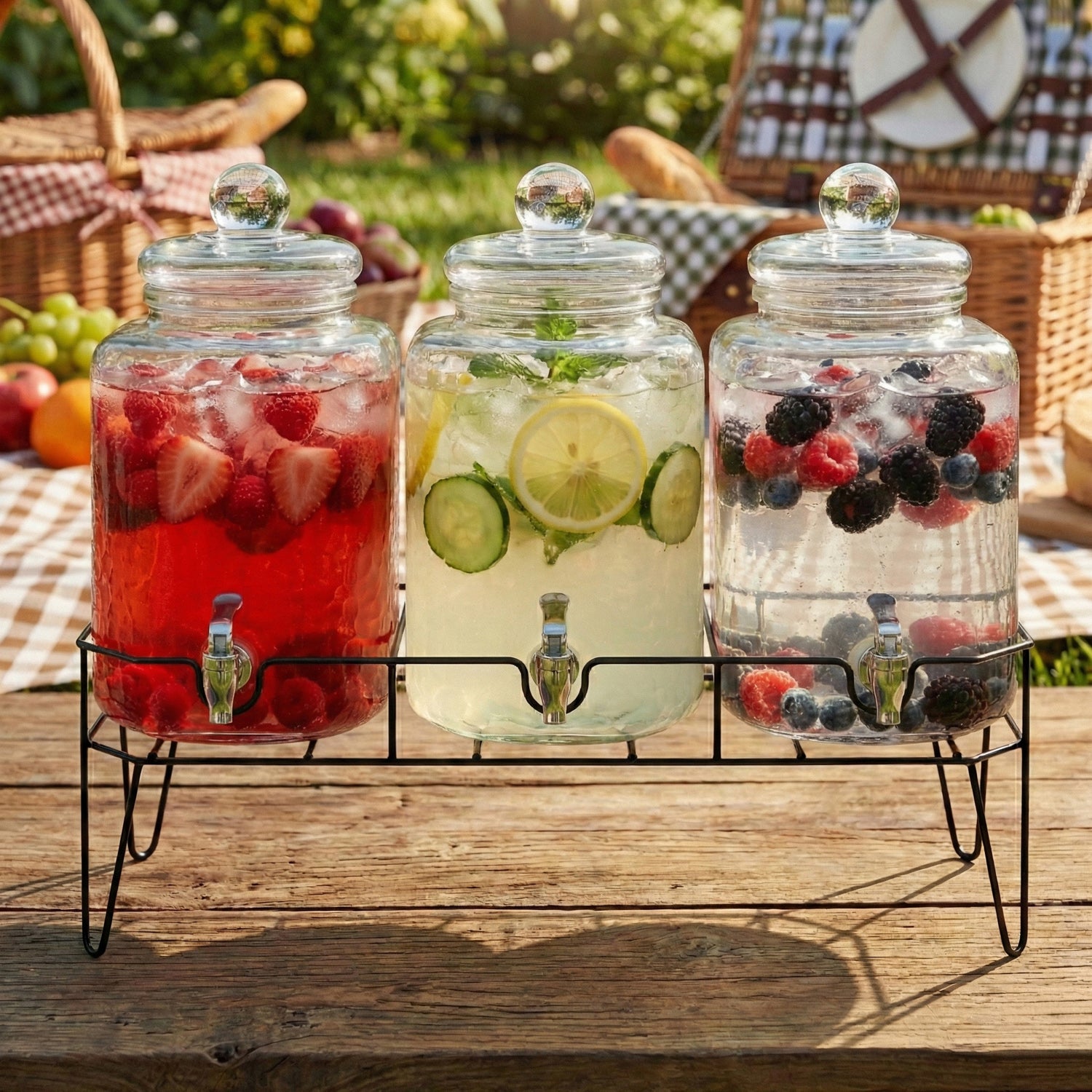 Hamburg Triple Dispenser Set 1.5 GAL Each