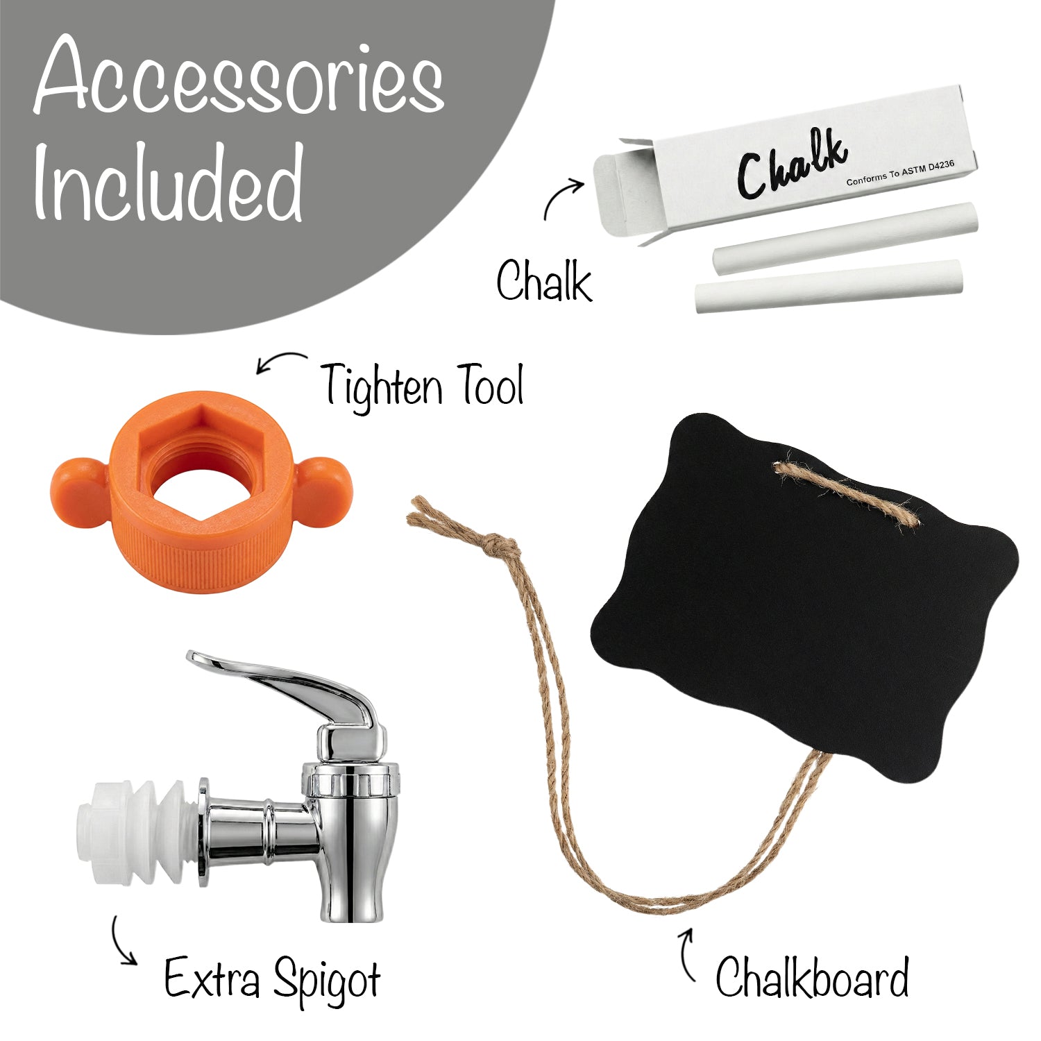 Clifford Set of 2 Dispensers with Infuser 1 Gal Each