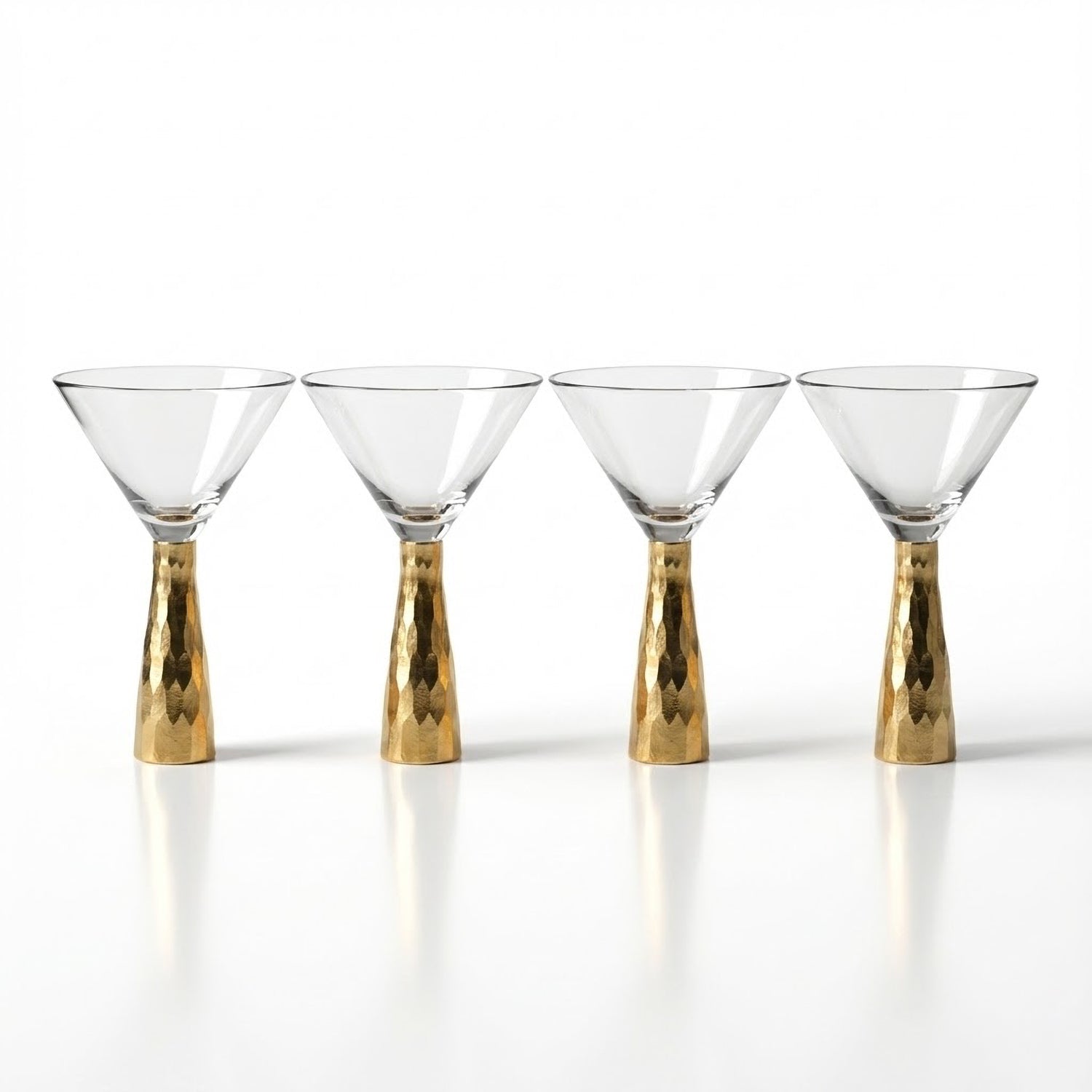 Daphne Gold 4-Piece Set Martini Glasses