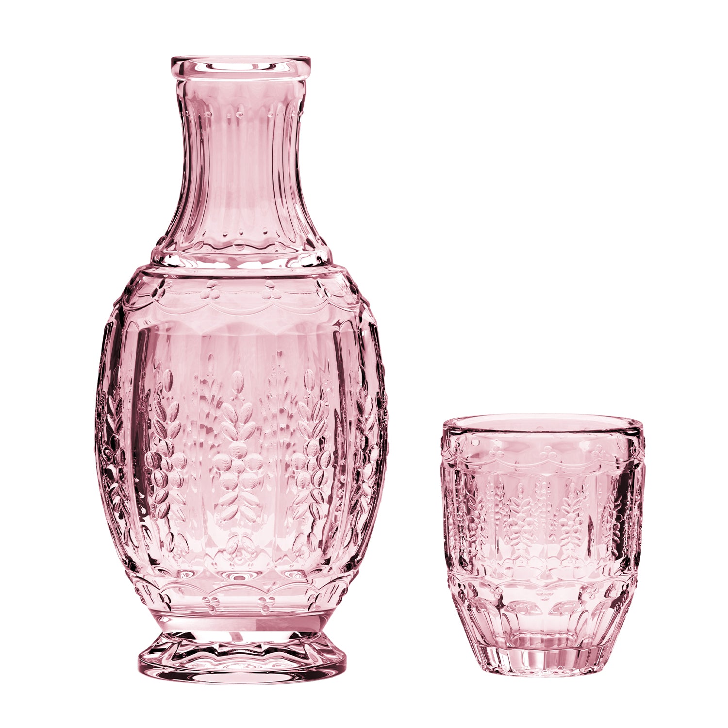 Vintage Pink 2-Piece Carafe Set