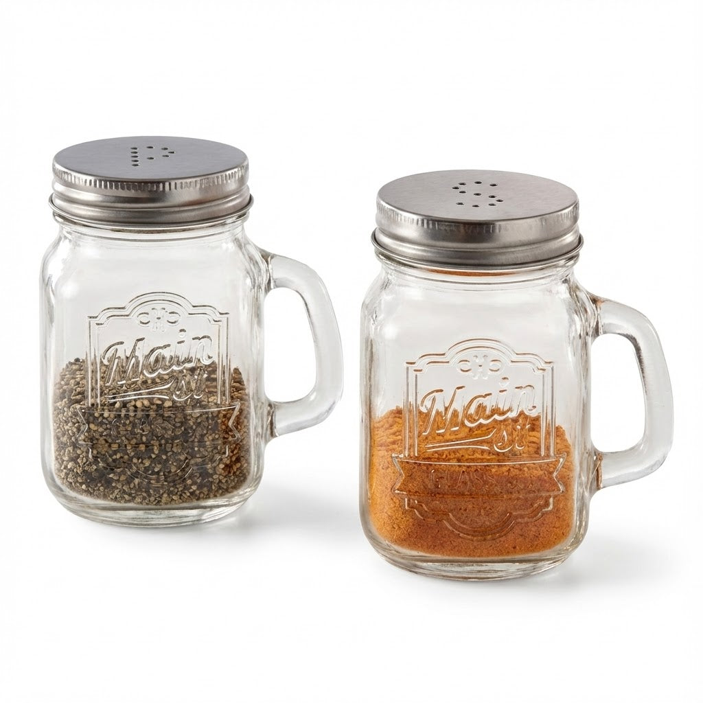 Main Street Glass 2-Piece Salt and Pepper (4 OZ. Each) in Set