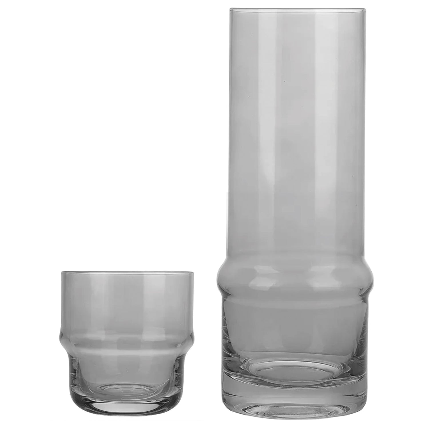 Gray 2-Piece Glass Carafe Set