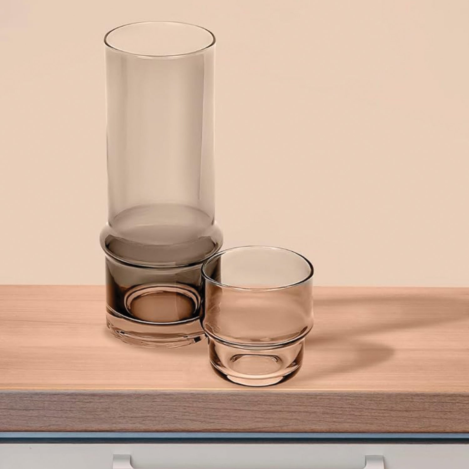 Gray 2-Piece Glass Carafe Set