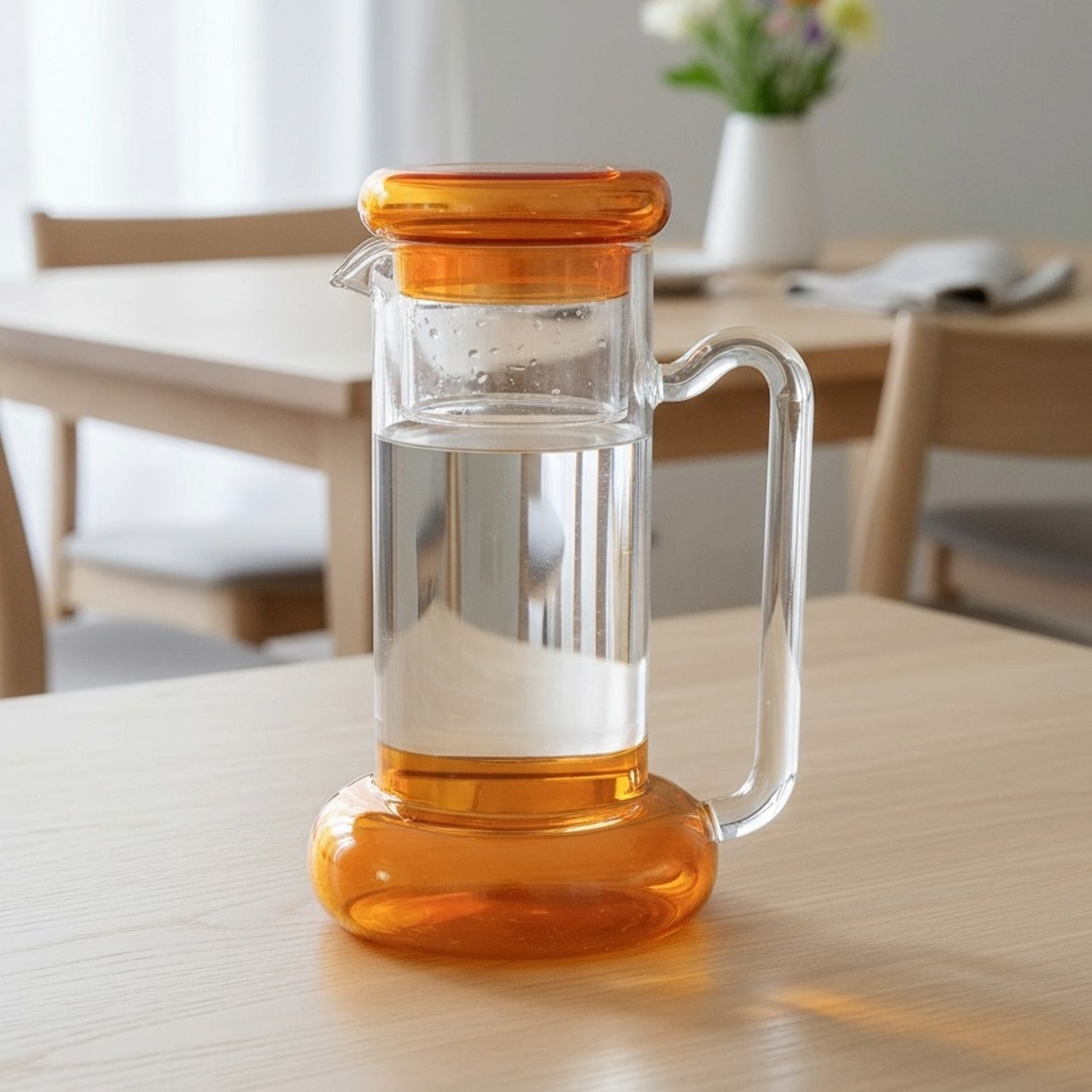 Amber Borosilicate Pitcher Set