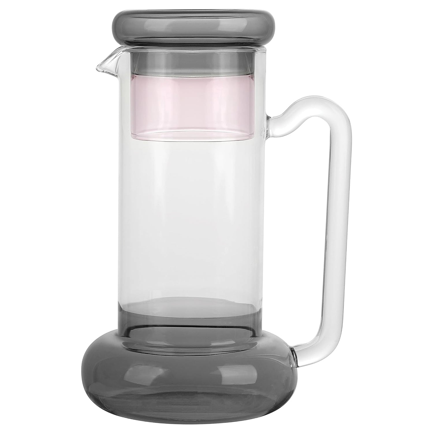 Gray & Pink Borosilicate Pitcher Set