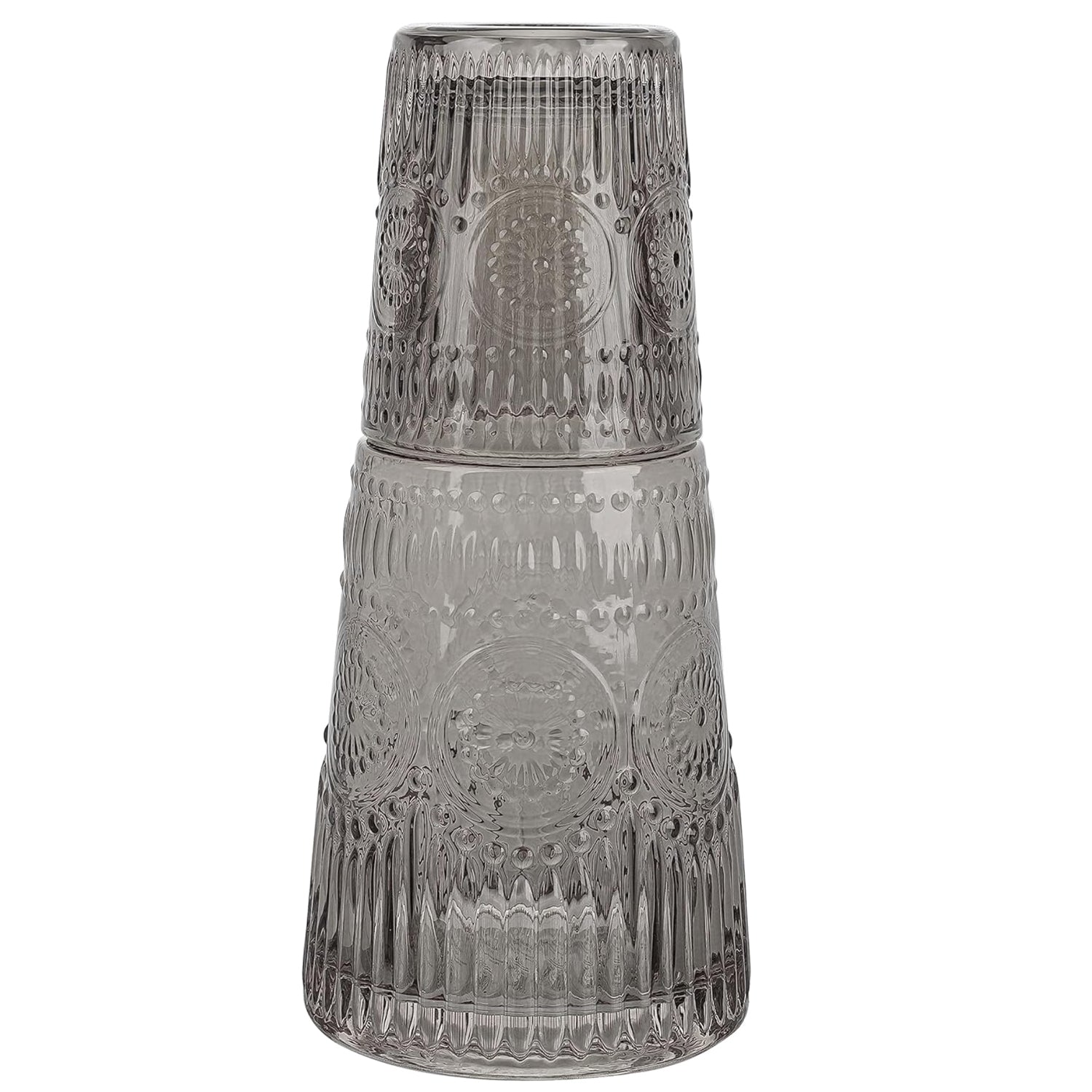 Vintage Smoke Gray Carafe Set 32.13 OZ.
