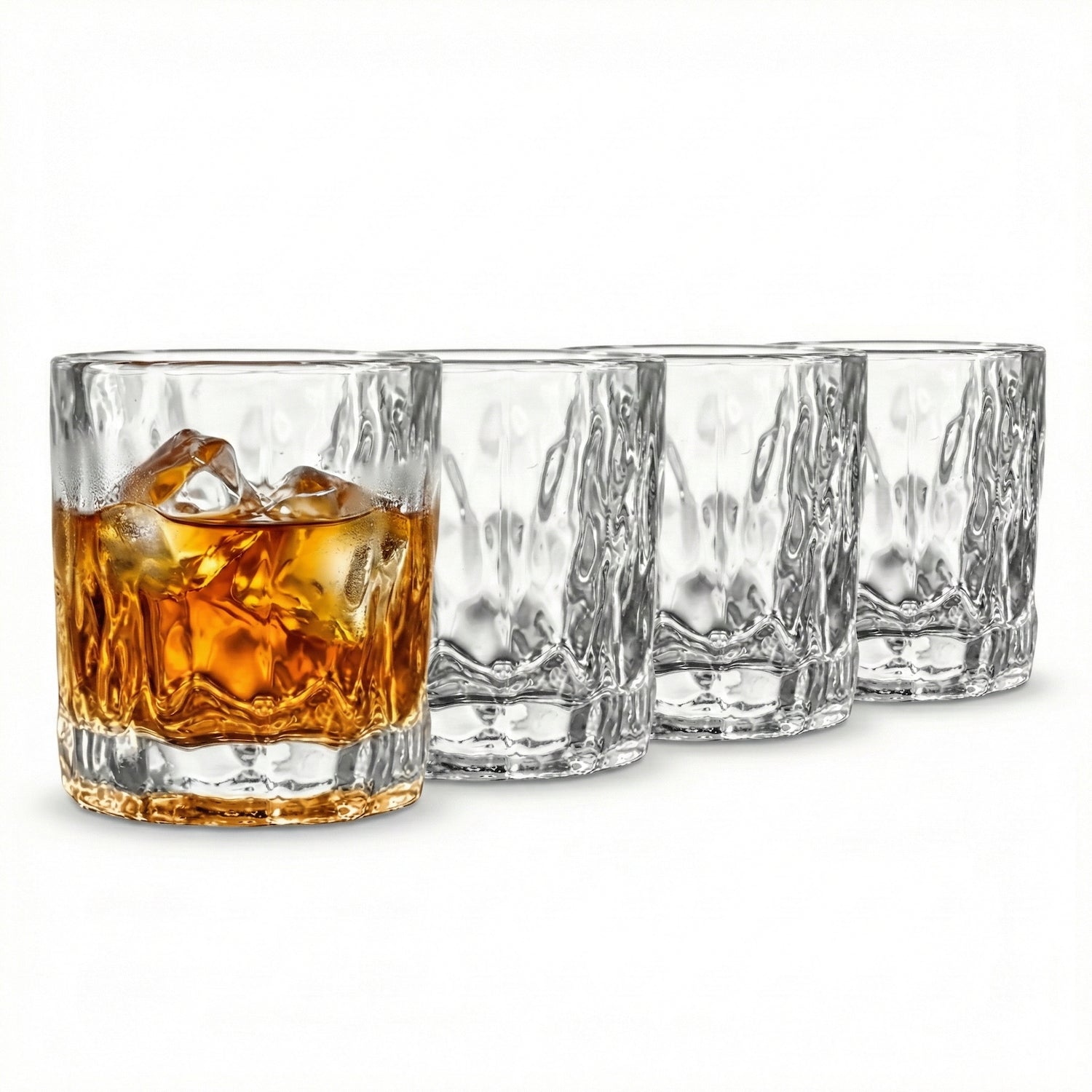 Uptown Bar Set of 4 - 10oz. Rock Spinning Double Old Fashioned Glasses