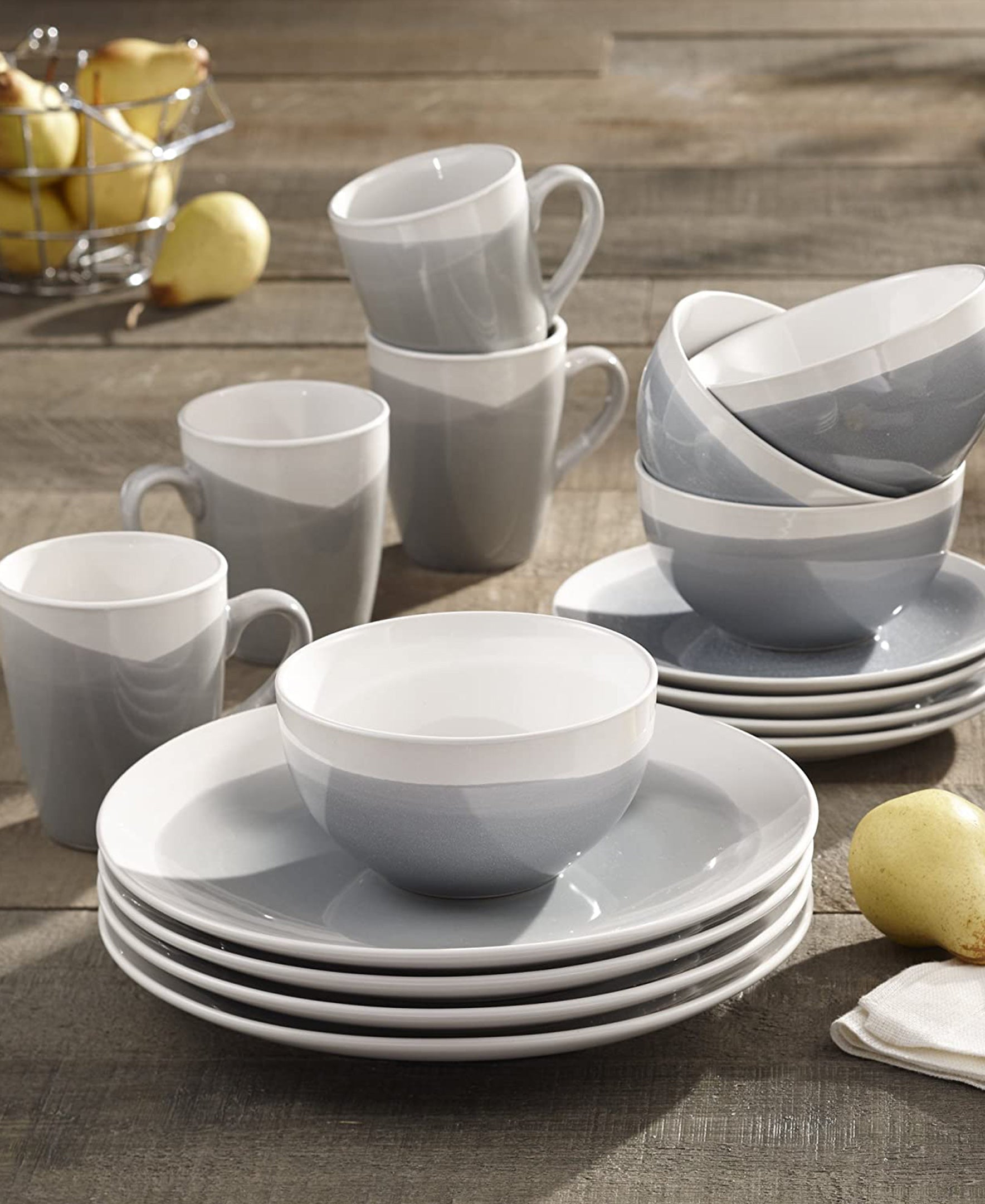 OASIS BLUE/GRAY 16 PC DINNER SET