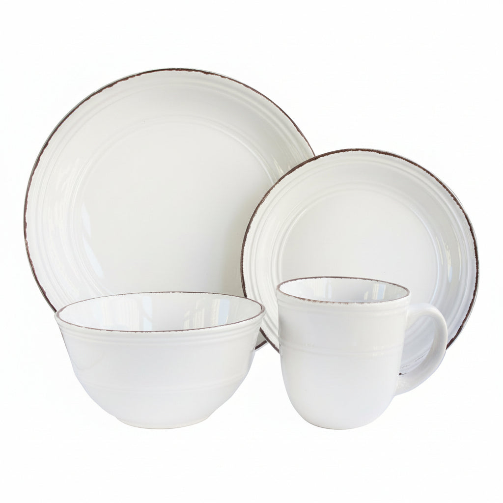 Madelyn White 16-Piece Dinner Set