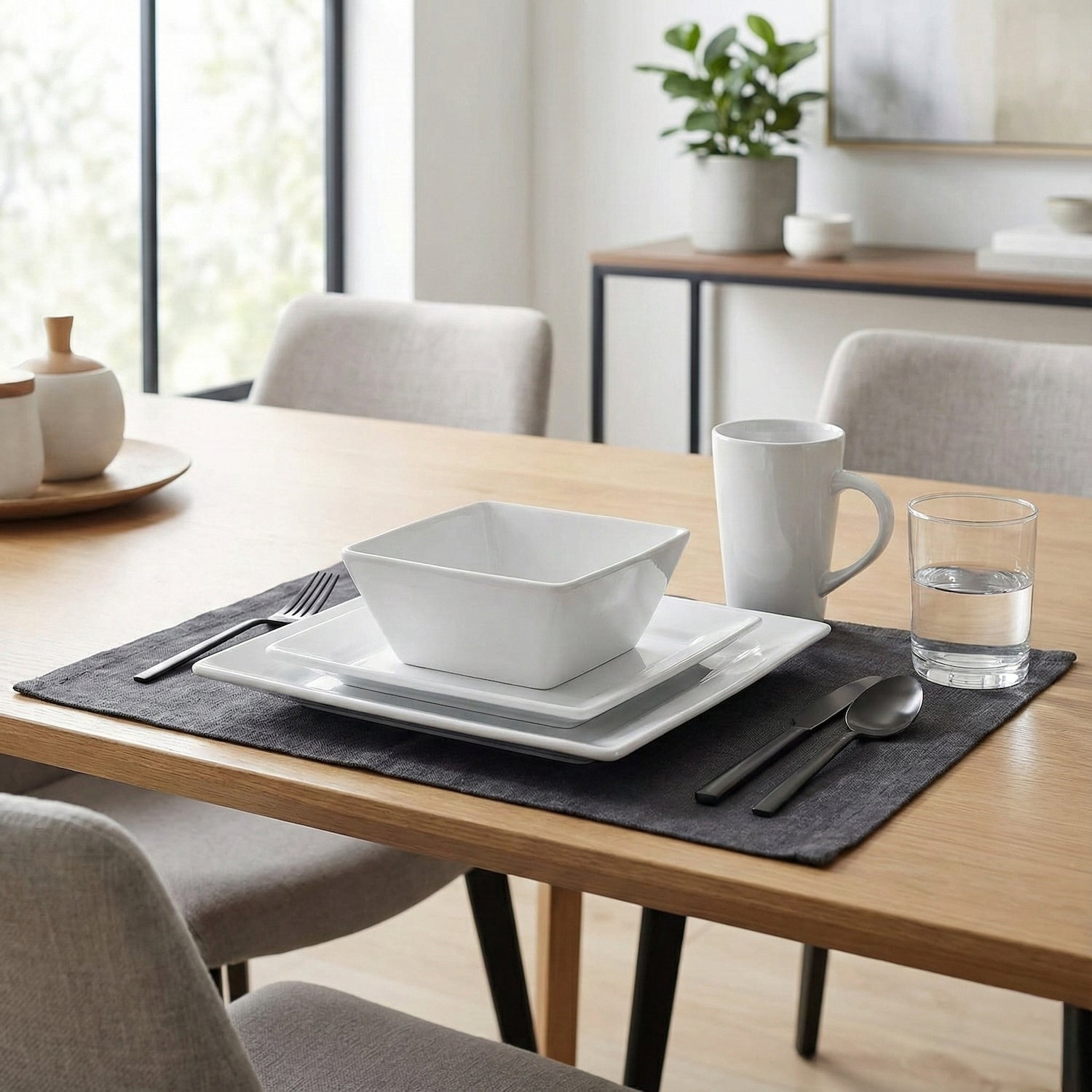 Kingsley White 16-Piece Dinner Set