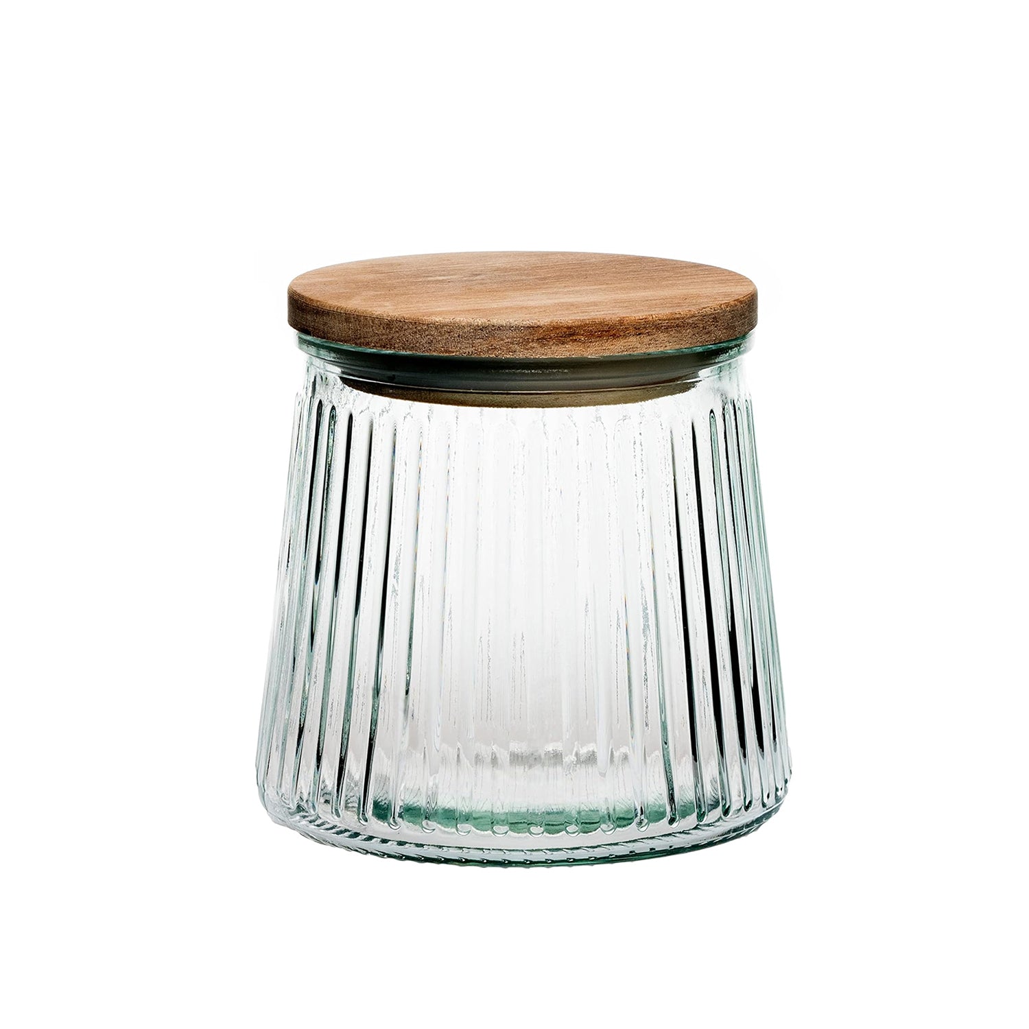 Glass Canisters Set of 3 with Wooden Lids – 20.3oz, 33.8oz & 45.7oz