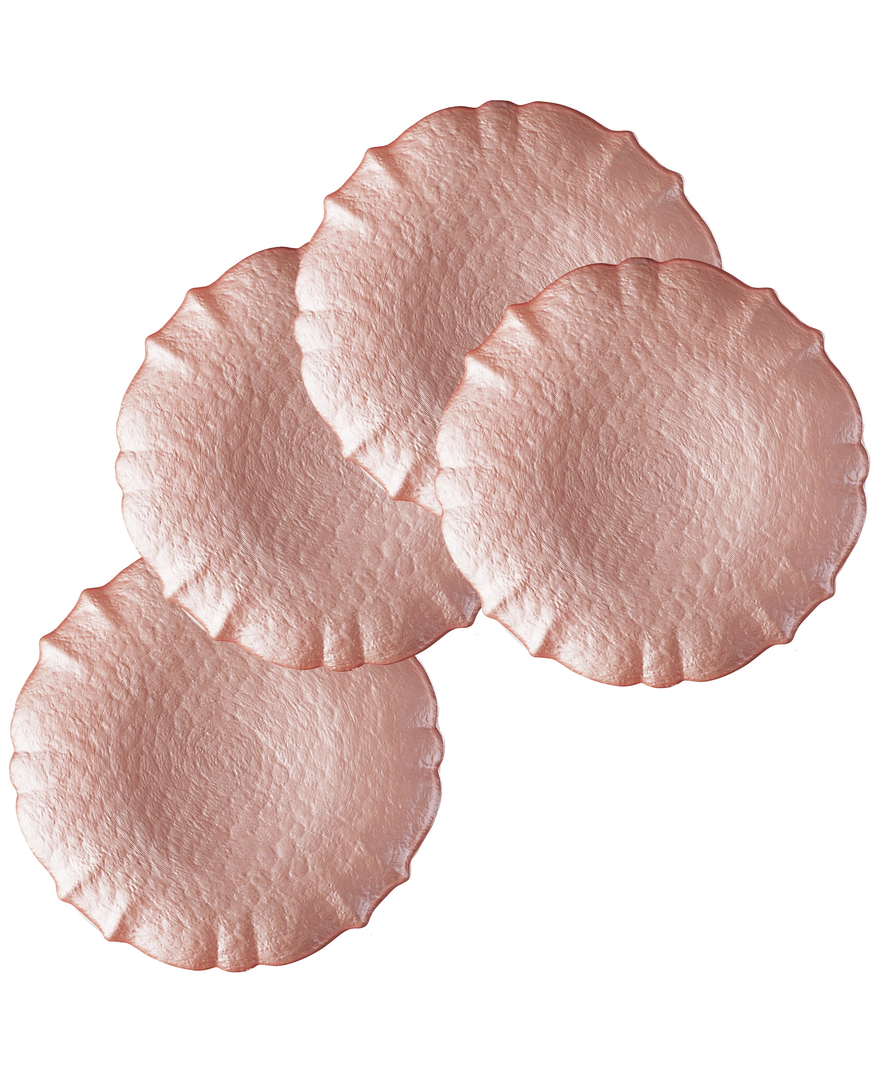 Ice Queen Blush Charger Plates 4-Piece Set 13"D