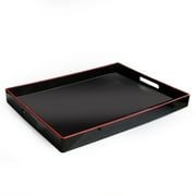 Black Rectangular Tray with Handles - 19x14" Versatile Serving Tray