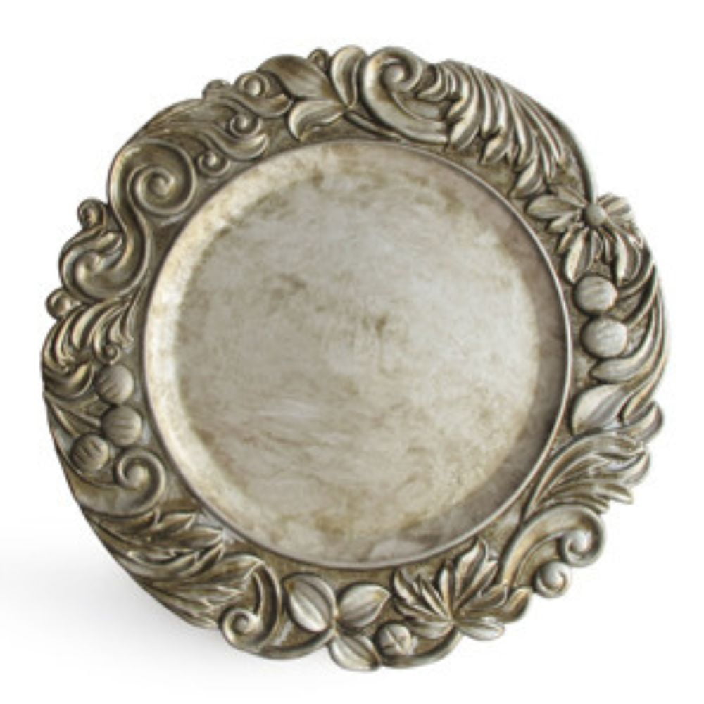 Elegant Silver Charger Plate for Formal Dining and Events