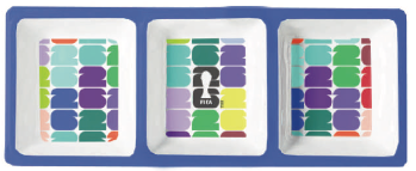 Official FIFA World Cup 2026 Edition MELAMINE 3 SECTION DISH 13.62 X 5.9 X 1.85" Tray