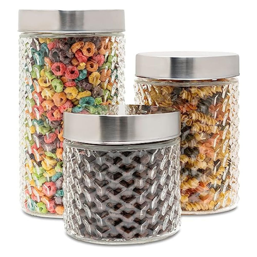 WEAVE ROUND 3PC CANISTER SET
